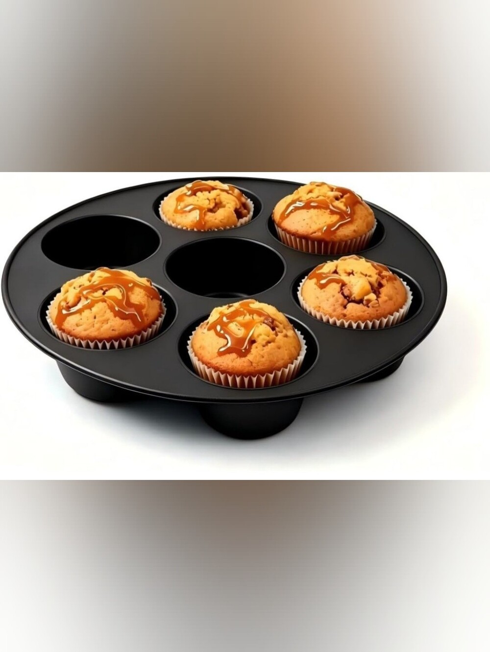 Black Nonstick 7 Cup Silicone Liner